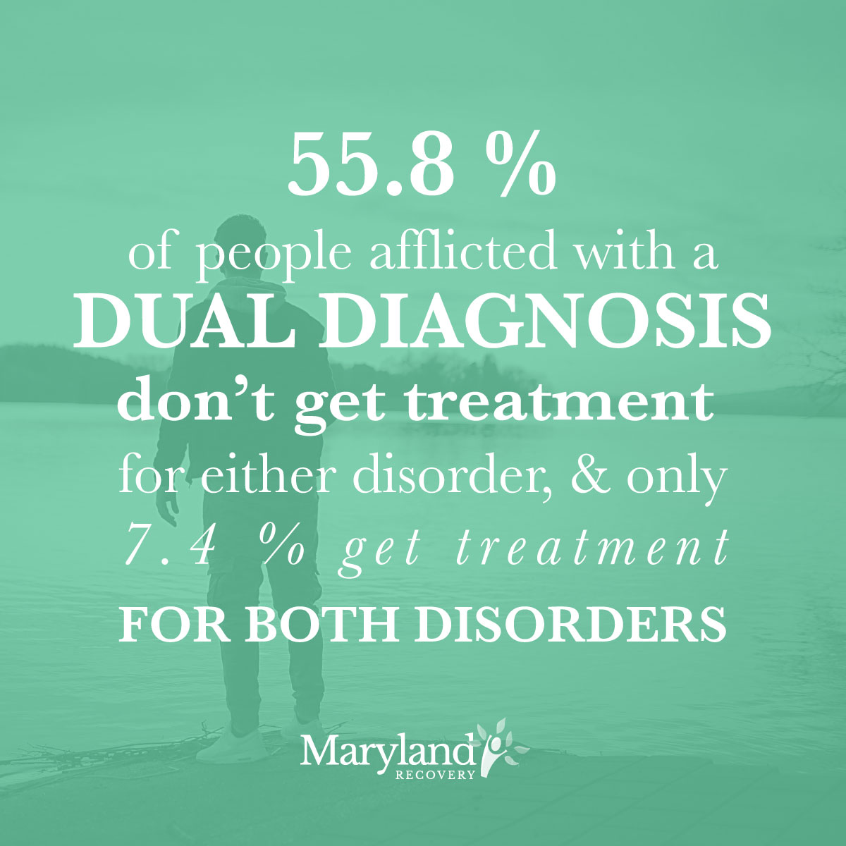 Percentage of People Who Dont Get Treatment for Dual Diagnosis Infographic