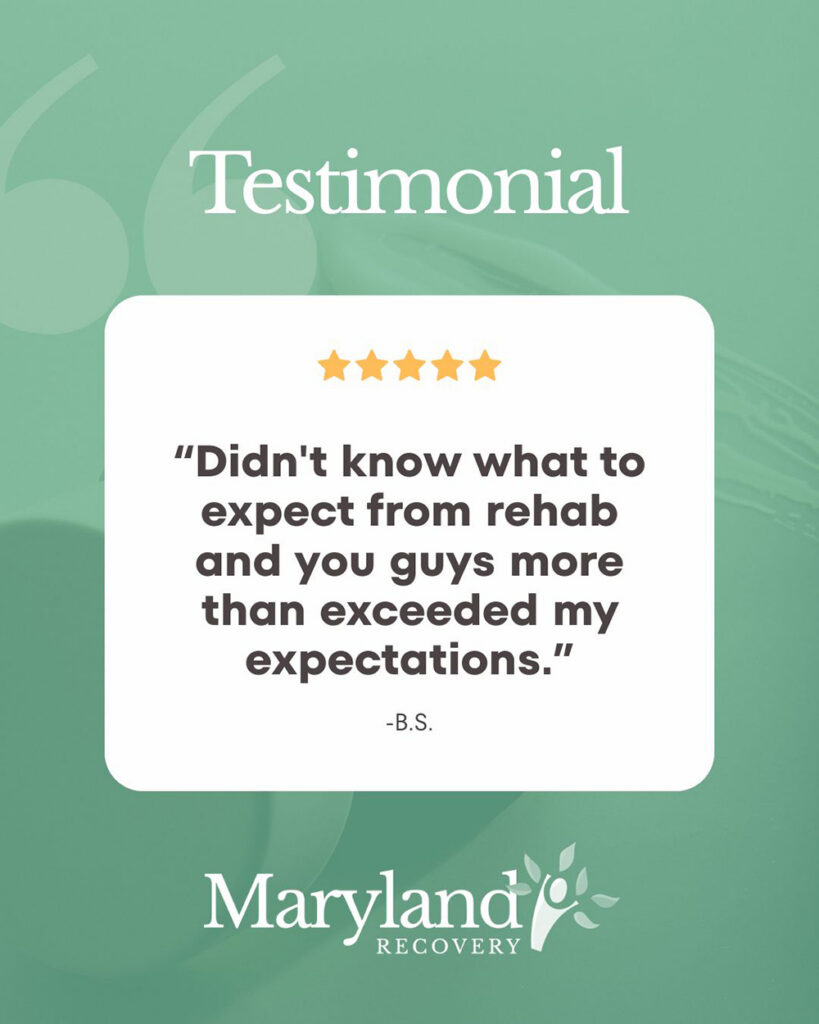  Recovery program testimonial from a Maryland Recovery client.
