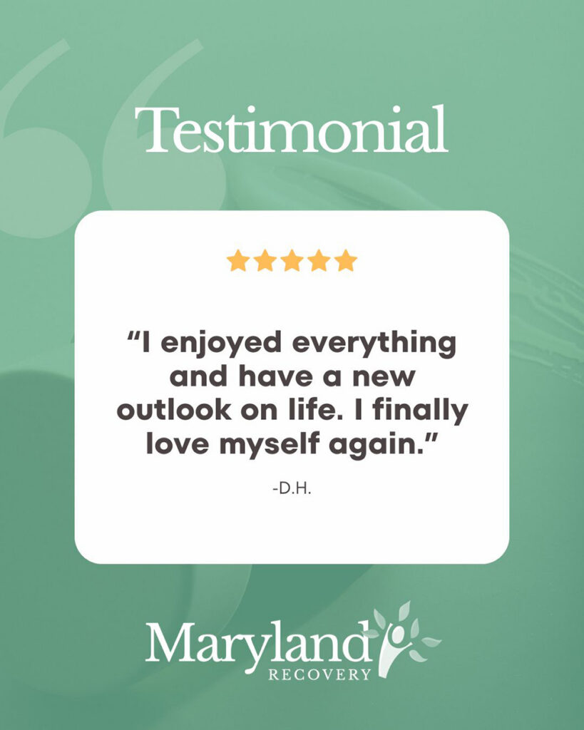 Recovery success testimonial from a Maryland Recovery client.